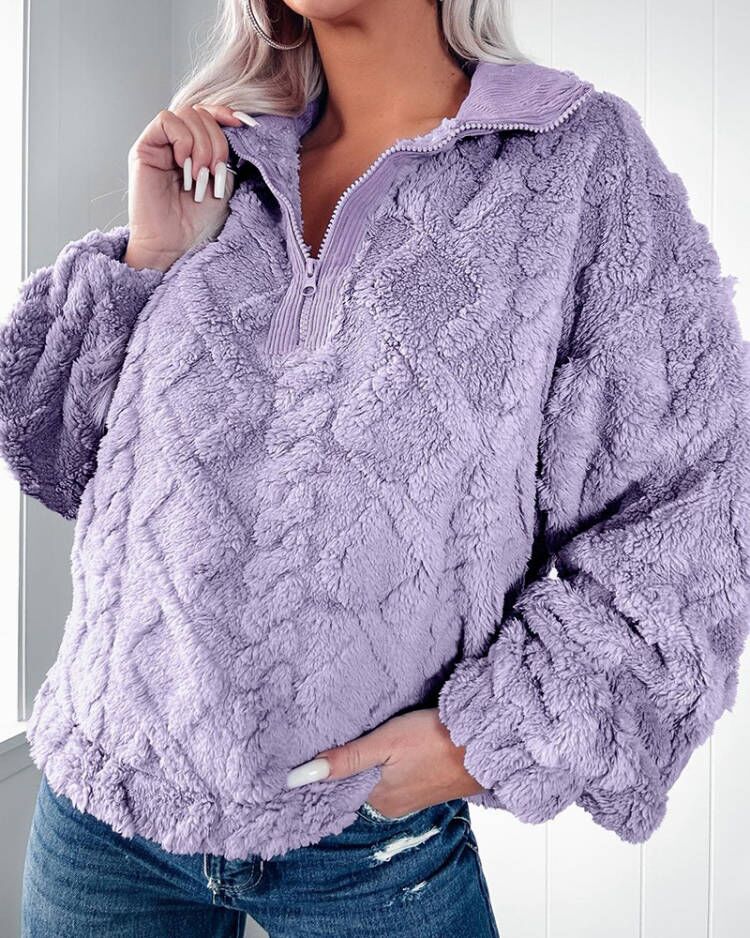 Women Sherpa Fleece Pullover H - Sherpa Hoodie Fleece ulasan dan harga