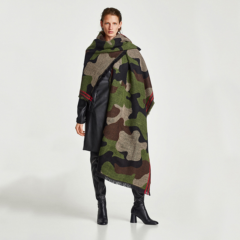 Camouflage Leopard Print Echar - Cashmere Pashmina Wrap ulasan dan harga